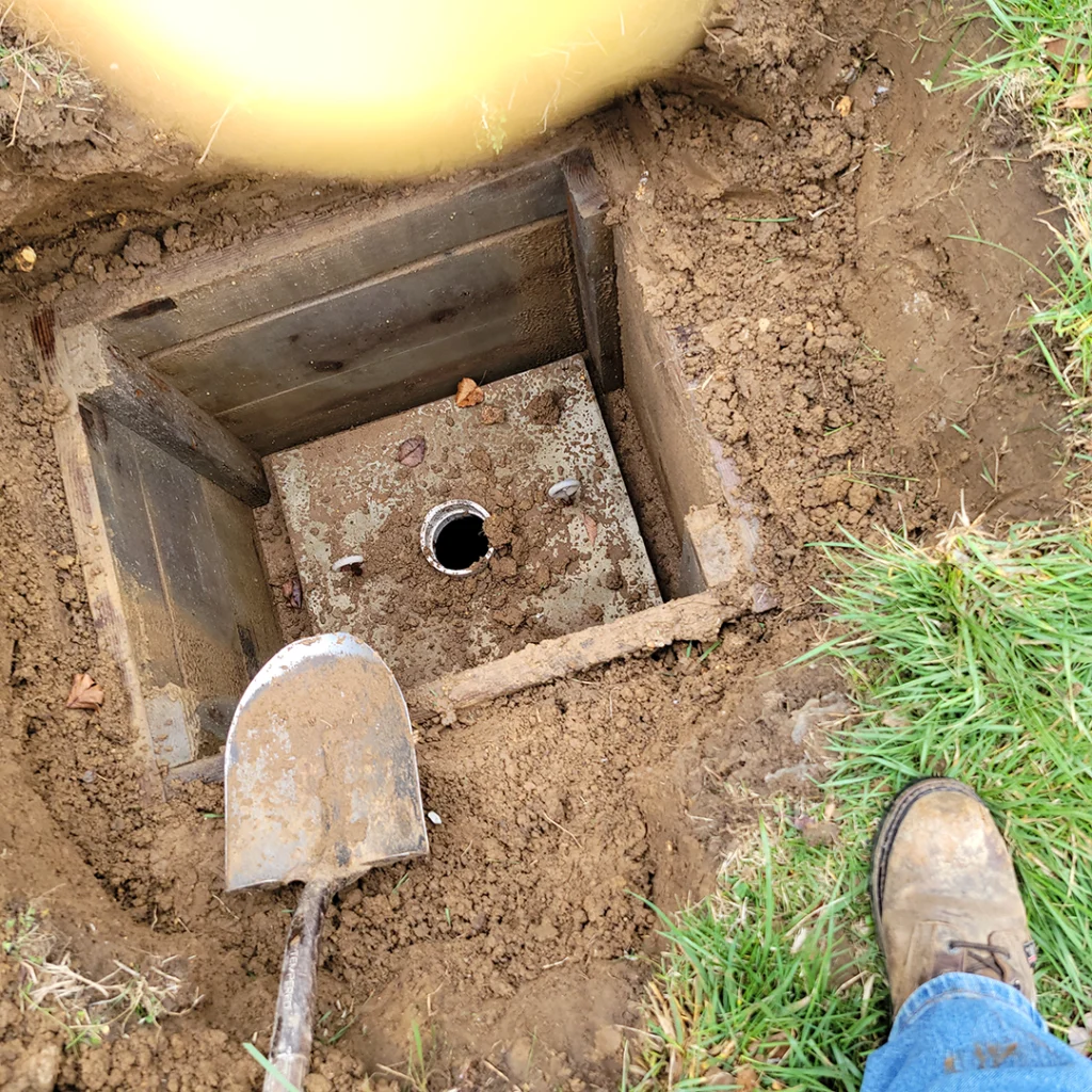 Pomona township inspection for access to septic tank